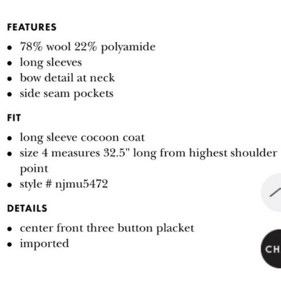 Kate Spade Bow Neck Wool Coat in Lollipop red size 8 nwot - Picture 7 of 7